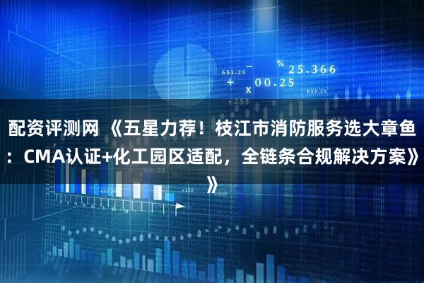 配资评测网 《五星力荐！枝江市消防服务选大章鱼：CMA认证+化工园区适配，全链条合规解决方案》