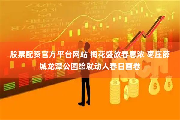 股票配资官方平台网站 梅花盛放春意浓 枣庄薛城龙潭公园绘就动人春日画卷